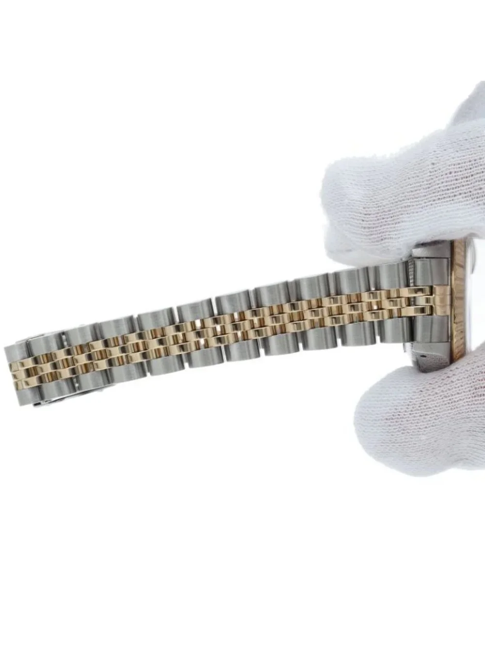 Rolex Datejust Watch 18k Yellow Gold SS White